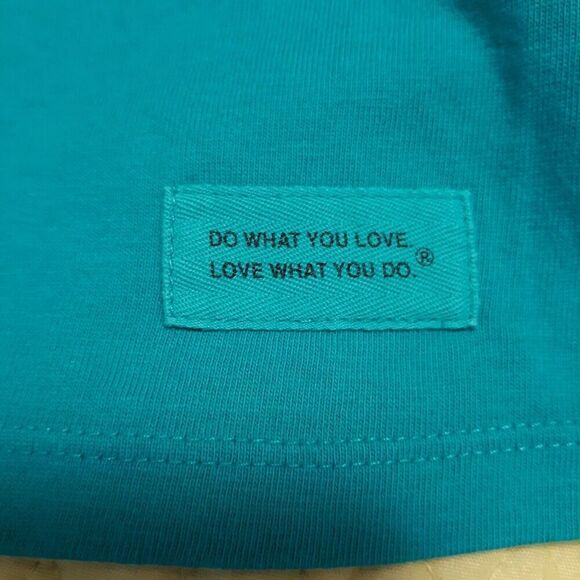 Women's Life Is Good Short Sleeve T Shirt Size S Small "Livin on a Pair" Teal - Picture 6 of 9